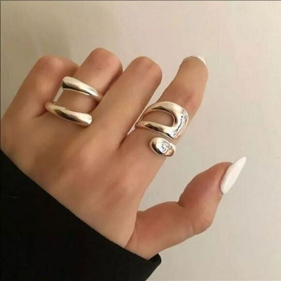 The Whitney Silver 925 adjustable modern statement ring - Picture 8 of 12